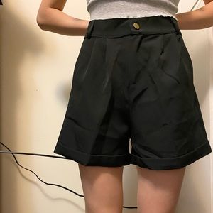 Black semi formal casual suit like shorts